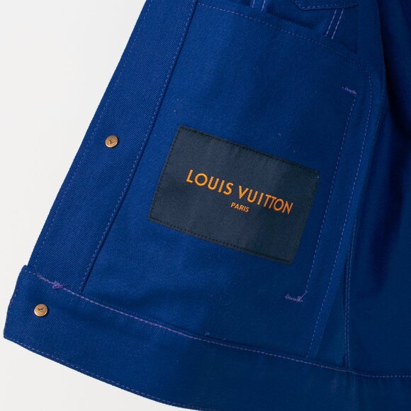 Louis Vuitton Staples Edition DNA Denim Cobalt Blue Jacket - Picture 13 of 15